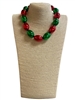 W9CW2 RED AND GREEN CHUNKY NECKLACE