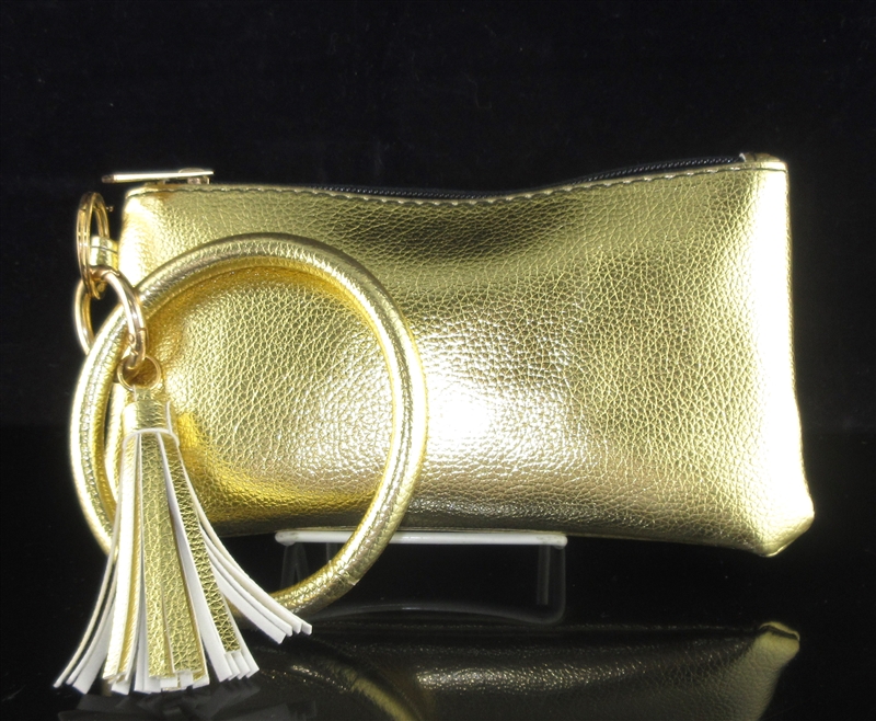 WTS05 METALLIC SOLID COLOR WRISTLET BAG