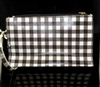 WTS35 WHITE BUFFALO PLAID PATTERN WRISTLET BAG