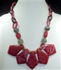 XN-1066 STATEMENT ACRYLIC BEADED NECKLACE