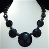 XN-1084 BEADED ROUND ACRYLIC NECKLACE