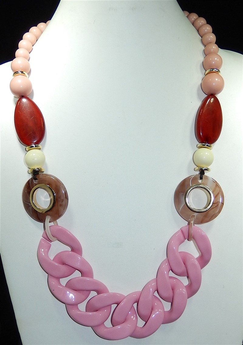 XN-1087 CHUNKY CHAIN ACRYLIC NECKLACE