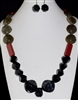 XN-630 TWO TONE ACRYLIC BEADED LONG NECKLACE