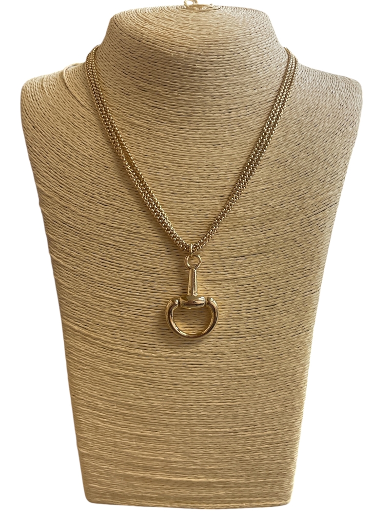 YAN8294 CHAIN U LINK PENDANT NECKLACE