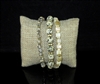 YB2634GDWH WHITE STONE/CRYSTAL BEADED GOLD WATCH BAND