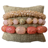 YB2666  SEMI-PRECIOUS STONE/ CRYSTAL  3PCS SET BRACELET