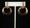 YE10015 ROSE GOLD ROUND DROP CLIP-ON EARRINGS