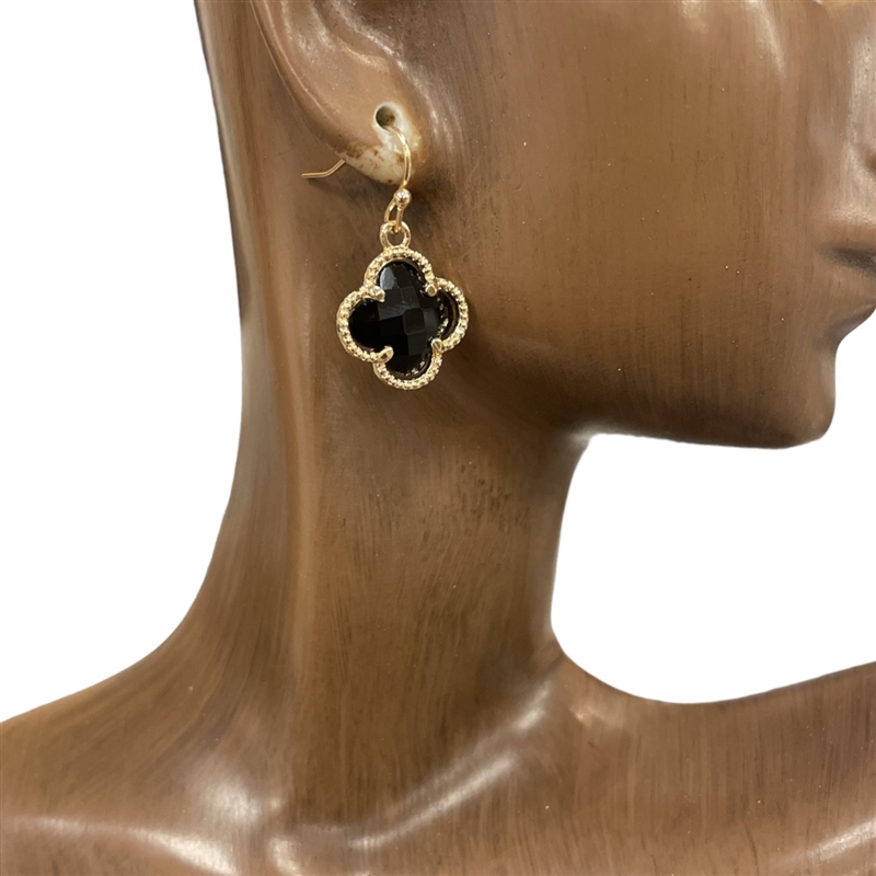 YE2205 CLOVER SMALL DANGLE EARRINGS