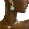 YE2257 SMALL  BALL & HOOP EARRINGS