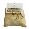 YE2279  GOLD CIRCLE 3PCS SET EARRINGS