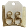 YE2295 2 CIRCLE STUD EARRINGS