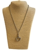 YMN8253 PLAIN SILVER U LINK PENDANT 18" LONG NECKLACE