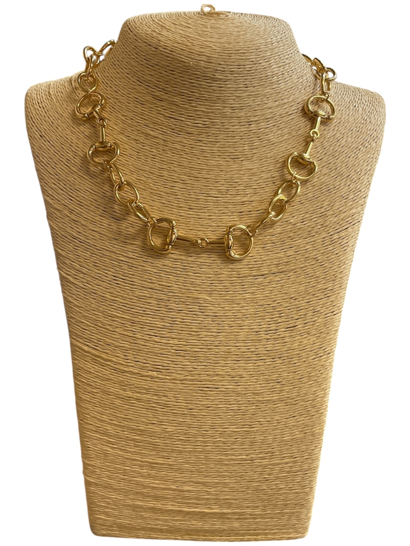 YMN8258 PLAIN U LINK SHORT NECKLACE