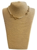 YMN8289 PEARL & GOLD U LINK BEADED SHORT NECKLACE