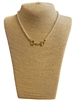 YMN8291 PETITE PEARL BEADED U LINK PENDANT SHORT NECKLACE