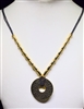 ZQN3515 HAMMERED CIRCLE NECKLACE