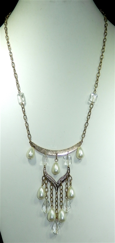ZQN751 CHAIN PEARL NECKLACE
