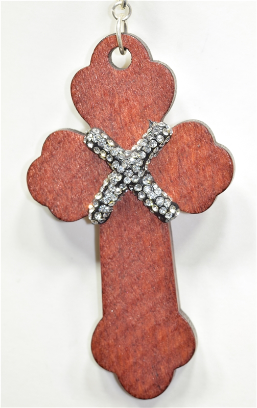 ZQP021 RHINESTONE CROSS CHARM