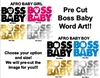 PRE CUT African American Boss Baby Girl or Boy Words EDIBLE Pre Cut Stickers Decals Decorations, Boss Baby Words, Puffs Boss Baby Words