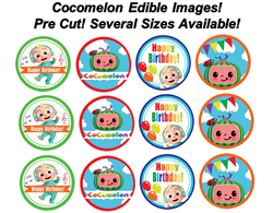 Cocomelon Edible Cupcake Cookie Images Toppers, Pre Cut Cocomelon Edible Images