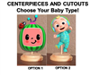 Cocomelon Characters Centerpiece with Stand OR Cutouts, Cocomelon Centerpiece, Cocomelon Baby Centerpiece