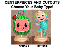 Cocomelon Characters Centerpiece with Stand OR Cutouts, Cocomelon Centerpiece, Cocomelon Baby Centerpiece