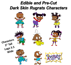 Pre Cut African American Rugrats Edible Cake Cupcake Stickers Decals