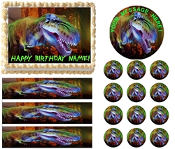 DINOSAURS T REX Edible Cake Topper Frosting Sheet - All Sizes!