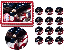 Eagle Scout Court of Honor Ceremony Centennial Patch Edible Cake Topper Frosting Sheet - All Sizes!