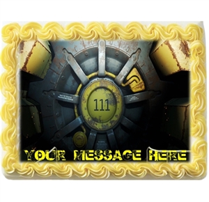 Fallout Vault Edible Image for Cake, Cookies, Cupcakes. Fallout Gaming Theme Party