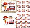 Firefighter GIRL Fire Truck Theme Edible Cake Topper Image Frosting Sheet - All Sizes!