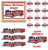 FIRE TRUCK Rescue Vehicles Party Edible Cake Topper Frosting Sheet - All Sizes!