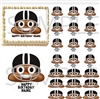 Football Poop Emoji EDIBLE Cake Topper Image Cupcakes Poop Helmet Football Cake