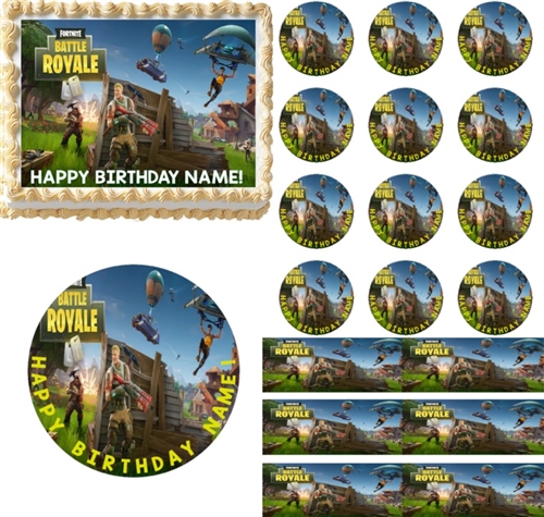Fortnite Cut Out Edible Cake Toppers, Edible Picture