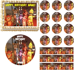 FIVE NIGHTS AT FREDDY'S World Party Edible Cake Topper Image Frosting Sheet NEW