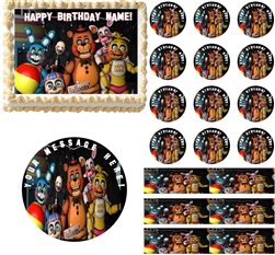 FIVE NIGHTS AT FREDDY'S New Generation Edible Cake Topper Image Frosting Sheet