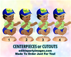 Fresh Prince Baby Boy Centerpiece with Stand OR Cutouts, Sitting Fresh Prince Baby