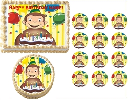 Curious George Party Edible Cake Topper Frosting Sheet - All Sizes!
