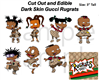 Pre Cut African American Gucci Rugrats Edible Cake Cupcake Stickers Decals