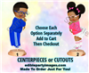 Hip Hop Twins Baby Boy or Baby Girl Centerpiece with Stand OR Cut Outs, Gender Reveal Twins