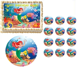 Little Mermaid ARIEL Edible Cake Topper Frosting Sheet - All Sizes!