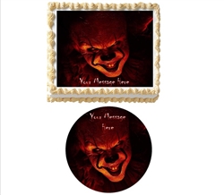 It Chapter 2 Pennywise Clown Edible Cake Topper Image Cupcakes, Creepy Clown Cake, Scary Clown