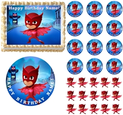 PJ Masks OWLETTE Edible Cake Topper Image Frosting Sheet Cake Cupcakes NEW!