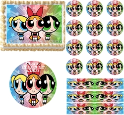 The Powerpuff Girls Edible Cake Topper Image Cupcakes Cookies Powerpuff Cake Topper