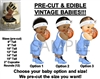Pre Cut Light Blue Prince Baby Basketball EDIBLE Cake Topper Image High Top Shoe