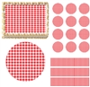 PICNIC BLANKET RED WHITE CHECKERED Print Edible Cake Topper Image Frosting Sheet