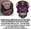Mexican Black Sugar Skull Edible Cake Topper Image Cupcakes Day of the Dead Skull Cake