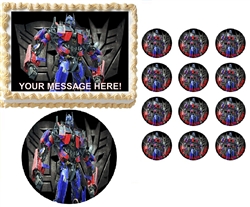 Transformers OPTIMUS PRIME Characters Edible Cake Topper Frosting Sheet - All Sizes!