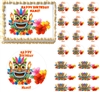 Tribal Hawaiian Tiki Edible Cake Topper Image, Edible Cupcakes, Cake Decoration