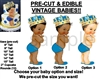 PRE-CUT Caribbean Turquoise Blue Little Prince EDIBLE Cake Topper Image Crown